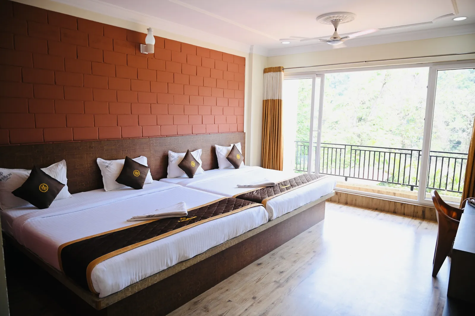 4-occupancy AC room with balcony at Hotel Parijatha Inn Dharmasthala